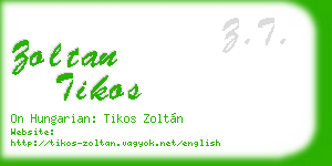 zoltan tikos business card